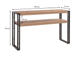 ΚΟΝΣΟΛΑ ATLAS MEGAPAP ΜΕΤΑΛΛΙΚΗ - ΜΕΛΑΜΙΝΗΣ ΧΡΩΜΑ ATLANTIC PINE 140X35X80ΕΚ.