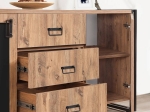 ΜΠΟΥΦΕΣ ATLAS MEGAPAP ΑΠΟ ΜΕΛΑΜΙΝΗ ΧΡΩΜΑ ATLANTIC PINE - ΜΑΥΡΟ 160X45X80ΕΚ.