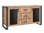 ΜΠΟΥΦΕΣ ATLAS MEGAPAP ΑΠΟ ΜΕΛΑΜΙΝΗ ΧΡΩΜΑ ATLANTIC PINE - ΜΑΥΡΟ 160X45X80ΕΚ.