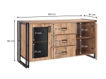 ΜΠΟΥΦΕΣ ATLAS MEGAPAP ΑΠΟ ΜΕΛΑΜΙΝΗ ΧΡΩΜΑ ATLANTIC PINE - ΜΑΥΡΟ 160X45X80ΕΚ.