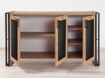 ΜΠΟΥΦΕΣ ATLAS MEGAPAP ΑΠΟ ΜΕΛΑΜΙΝΗ ΧΡΩΜΑ ATLANTIC PINE - ΜΑΥΡΟ 140X45X80ΕΚ.