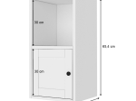 ΚΟΜΟΔΙΝΟ FELIX MEGAPAP ΧΡΩΜΑ ΛΕΥΚΟ 33,6X30X65,4ΕΚ.