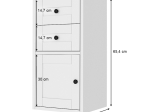 ΚΟΜΟΔΙΝΟ FELIX MEGAPAP ΧΡΩΜΑ ΛΕΥΚΟ 33,6X30X65,4ΕΚ.