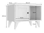 ΚΟΜΟΔΙΝΟ FELIX MEGAPAP ΧΡΩΜΑ ΛΕΥΚΟ 65,4X30X48,6ΕΚ.