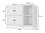 ΠΑΠΟΥΤΣΟΘΗΚΗ - ΝΤΟΥΛΑΠΙ FELIX MEGAPAP ΧΡΩΜΑ ΛΕΥΚΟ 99X40X71,4ΕΚ.