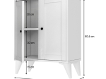 ΚΟΝΣΟΛΑ - ΝΤΟΥΛΑΠΙ FELIX MEGAPAP ΧΡΩΜΑ ΛΕΥΚΟ 65,4X30X80,4ΕΚ.