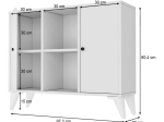 ΚΟΝΣΟΛΑ - ΜΠΟΥΦΕΣ FELIX FLAT MEGAPAP ΧΡΩΜΑ ΛΕΥΚΟ 97,2X30X80,4ΕΚ.