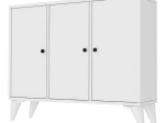 ΚΟΝΣΟΛΑ - ΜΠΟΥΦΕΣ FELIX FLAT MEGAPAP ΧΡΩΜΑ ΛΕΥΚΟ 97,2X30X80,4ΕΚ.