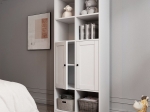 ΒΙΒΛΙΟΘΗΚΗ ΜΕ ΝΤΟΥΛΑΠΙ FELIX MEGAPAP ΧΡΩΜΑ ΛΕΥΚΟ 65,4X40X166,8ΕΚ.