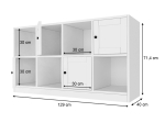 ΜΠΟΥΦΕΣ FELIX MEGAPAP ΧΡΩΜΑ ΛΕΥΚΟ 129X40X71,4ΕΚ.