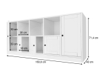 ΜΠΟΥΦΕΣ FELIX MEGAPAP ΧΡΩΜΑ ΛΕΥΚΟ 160,8X40X71,4ΕΚ.