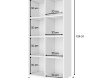 ΒΙΒΛΙΟΘΗΚΗ OLIVER MEGAPAP ΧΡΩΜΑ ΛΕΥΚΟ 65,4X30X129ΕΚ.