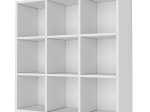 ΒΙΒΛΙΟΘΗΚΗ OLIVER MEGAPAP ΧΡΩΜΑ ΛΕΥΚΟ 97,2X30X97,2ΕΚ.