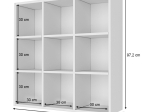 ΒΙΒΛΙΟΘΗΚΗ OLIVER MEGAPAP ΧΡΩΜΑ ΛΕΥΚΟ 97,2X30X97,2ΕΚ.