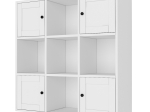 ΒΙΒΛΙΟΘΗΚΗ FELIX MEGAPAP ΧΡΩΜΑ ΛΕΥΚΟ 97,2X30X97,2ΕΚ.