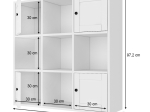 ΒΙΒΛΙΟΘΗΚΗ FELIX MEGAPAP ΧΡΩΜΑ ΛΕΥΚΟ 97,2X30X97,2ΕΚ.