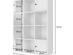 ΒΙΒΛΙΟΘΗΚΗ FELIX MEGAPAP ΧΡΩΜΑ ΛΕΥΚΟ 97,2X30X129ΕΚ.