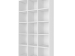 ΒΙΒΛΙΟΘΗΚΗ OLIVER MEGAPAP ΧΡΩΜΑ ΛΕΥΚΟ 97,2X30X160,8ΕΚ.