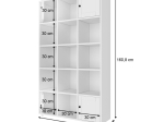 ΒΙΒΛΙΟΘΗΚΗ FELIX MEGAPAP ΧΡΩΜΑ ΛΕΥΚΟ 97,2X30X160,8ΕΚ.