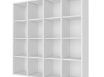 ΒΙΒΛΙΟΘΗΚΗ OLIVER MEGAPAP ΧΡΩΜΑ ΛΕΥΚΟ 129X30X129ΕΚ.