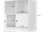 ΚΟΝΣΟΛΑ FELIX MEGAPAP ΧΡΩΜΑ ΛΕΥΚΟ 65,4X40X71,4ΕΚ.
