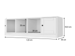 ΕΠΙΠΛΟ ΤΗΛΕΟΡΑΣΗΣ FELIX MEGAPAP ΧΡΩΜΑ ΛΕΥΚΟ 129X40X39,6ΕΚ.