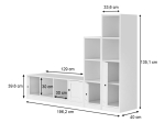 ΣΥΝΘΕΣΗ ΤΗΛΕΟΡΑΣΗΣ FELIX MEGAPAP ΧΡΩΜΑ ΛΕΥΚΟ 196,2X40X135,1ΕΚ.