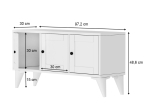 ΕΠΙΠΛΟ ΤΗΛΕΟΡΑΣΗΣ FELIX MEGAPAP ΧΡΩΜΑ ΛΕΥΚΟ 97,2X30X48,6ΕΚ.