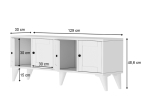 ΕΠΙΠΛΟ ΤΗΛΕΟΡΑΣΗΣ FELIX MEGAPAP ΧΡΩΜΑ ΛΕΥΚΟ 129X30X48,6ΕΚ.