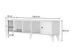 ΕΠΙΠΛΟ ΤΗΛΕΟΡΑΣΗΣ FELIX MEGAPAP ΧΡΩΜΑ ΛΕΥΚΟ 160,8X30X48,6ΕΚ.