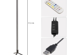 ΦΩΤΙΣΤΙΚΟ ΔΑΠΕΔΟΥ RGB LED SPACE MEGAPAP ΜΕ ΑΣΥΡΜΑΤΟ ΧΕΙΡΙΣΤΗΡΙΟ ΧΡΩΜΑ ΜΑΥΡΟ Ø25X112ΕΚ.