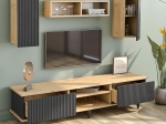ΣΥΝΘΕΣΗ ΤΗΛΕΟΡΑΣΗΣ TOKYO MEGAPAP ΧΡΩΜΑ SAPPHIRE OAK - ΑΝΘΡΑΚΙ 170X37X45ΕΚ.