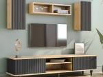 ΣΥΝΘΕΣΗ ΤΗΛΕΟΡΑΣΗΣ TOKYO MEGAPAP ΧΡΩΜΑ SAPPHIRE OAK - ΑΝΘΡΑΚΙ 170X37X45ΕΚ.