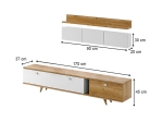 ΣΥΝΘΕΣΗ ΤΗΛΕΟΡΑΣΗΣ HERA MEGAPAP ΧΡΩΜΑ SAPPHIRE OAK - ΛΕΥΚΟ 170X37X45ΕΚ.
