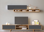ΣΥΝΘΕΣΗ ΤΗΛΕΟΡΑΣΗΣ SERINE MEGAPAP ΧΡΩΜΑ SAPPHIRE OAK - ΑΝΘΡΑΚΙ 170X37X45ΕΚ.