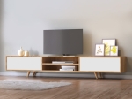 ΕΠΙΠΛΟ ΤΗΛΕΟΡΑΣΗΣ SERINE MEGAPAP ΧΡΩΜΑ SAPPHIRE OAK - ΛΕΥΚΟ 170X37X45ΕΚ.