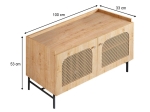 ΠΑΠΟΥΤΣΟΘΗΚΗ MELI MEGAPAP ΧΡΩΜΑ SAPPHIRE OAK 100X33X53ΕΚ.