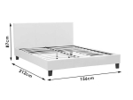 ΚΡΕΒΑΤΙ NEVIL PAKOWORLD 150X200 PU ΧΡΩΜΑ ΛΕΥΚΟ ΜΑΤ