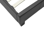 ΚΡΕΒΑΤΙ NEVIL PAKOWORLD 100X200 PU ΧΡΩΜΑ ΜΑΥΡΟ ΜΑΤ