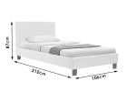 ΚΡΕΒΑΤΙ NEVIL PAKOWORLD 100X200 PU ΧΡΩΜΑ ΜΑΥΡΟ ΜΑΤ