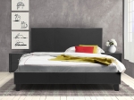 ΚΡΕΒΑΤΙ NEVIL PAKOWORLD 150X200 PU ΧΡΩΜΑ ΜΑΥΡΟ ΜΑΤ