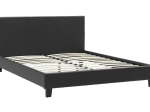 ΚΡΕΒΑΤΙ NEVIL PAKOWORLD 150X200 PU ΧΡΩΜΑ ΜΑΥΡΟ ΜΑΤ