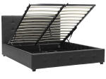 ΚΡΕΒΑΤΙ ROI PAKOWORLD 160X200 PU ΜΑΥΡΟ ΜΑΤ + ΑΠΟΘΗΚΕΥΤΙΚΟ ΧΩΡΟ