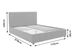 ΚΡΕΒΑΤΙ ROI PAKOWORLD 160X200 ΥΦΑΣΜΑ ΑΝΘΡΑΚΙ + ΑΠΟΘΗΚΕΥΤΙΚΟ ΧΩΡΟ