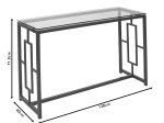 ΚΟΝΣΟΛΑ ECCENTO PAKOWORLD ΧΡΥΣΟ-ΓΥΑΛΙ 8MM 120X40X71.5ΕΚ