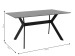 ΤΡΑΠΕΖΙ OLIVET PAKOWORLD SINTERED STONE ΜΑΥΡΟ ΜΑΡΜΑΡΟΥ-ΜΑΥΡΟ 150X90X75ΕΚ
