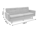 ΚΑΝΑΠΕΣ-ΚΡΕΒΑΤΙ FLEXIBLE PAKOWORLD ΣΕ ΑΝΘΡΑΚΙ ΥΦΑΣΜΑ 198X87X76ΕΚ