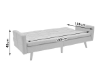ΚΑΝΑΠΕΣ-ΚΡΕΒΑΤΙ FLEXIBLE PAKOWORLD ΣΕ ΑΝΘΡΑΚΙ ΥΦΑΣΜΑ 198X87X76ΕΚ