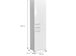 ΝΤΟΥΛΑΠΑ CHAD PAKOWORLD ΜΕ ΣΥΡΤΑΡΙΑ ΛΕΥΚΟ GLOSS 45X40X188ΕΚ