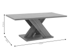 ΤΡΑΠΕΖΙ ΣΑΛΟΝΙΟΥ SOLANGE PAKOWORLD ΧΡΩΜΑ ΓΚΡΙ ANTIQUE 110X55X47.5ΕΚ